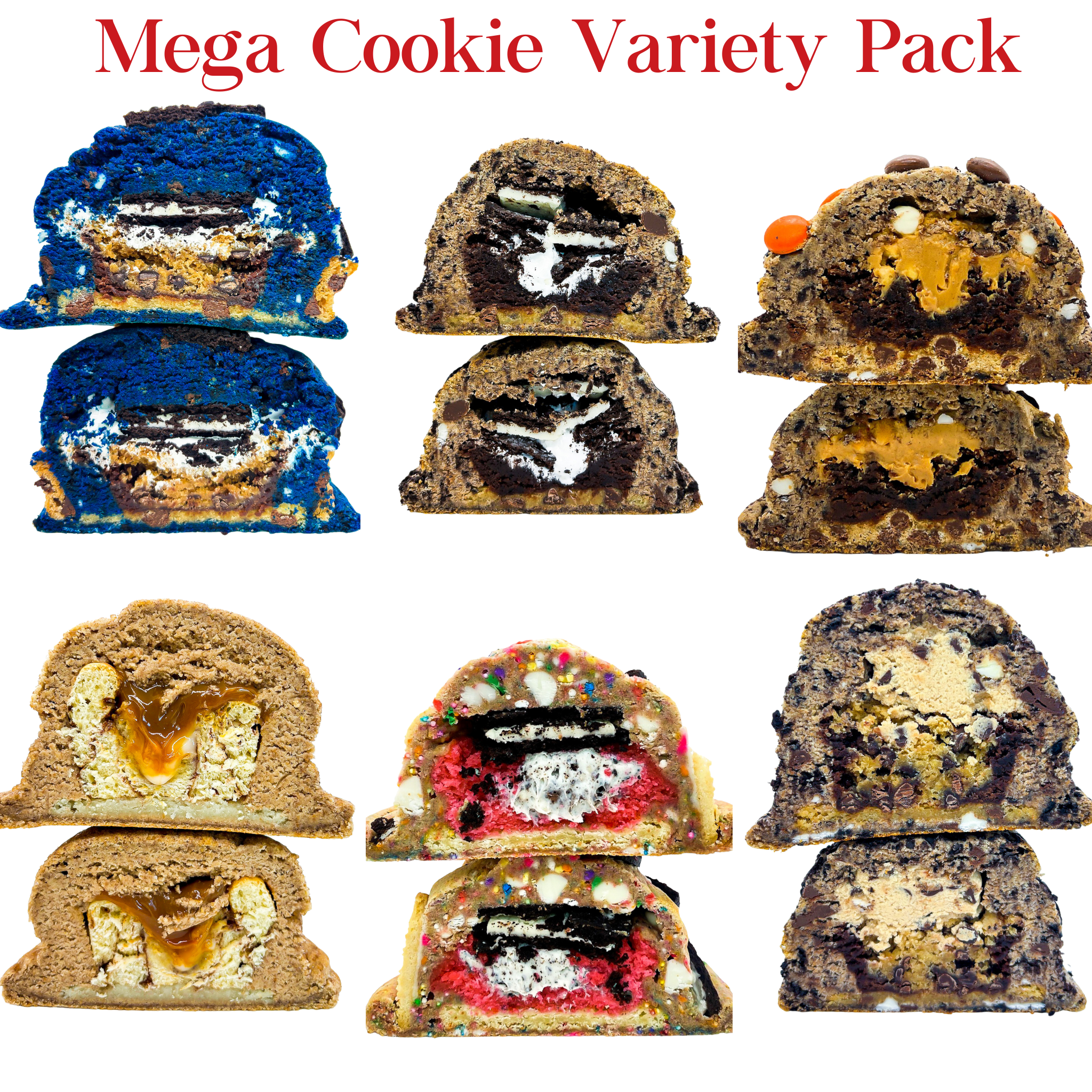 The Mega-Stuffed Cookie Pack - Variety 6 Pack – Revive Al By Jack